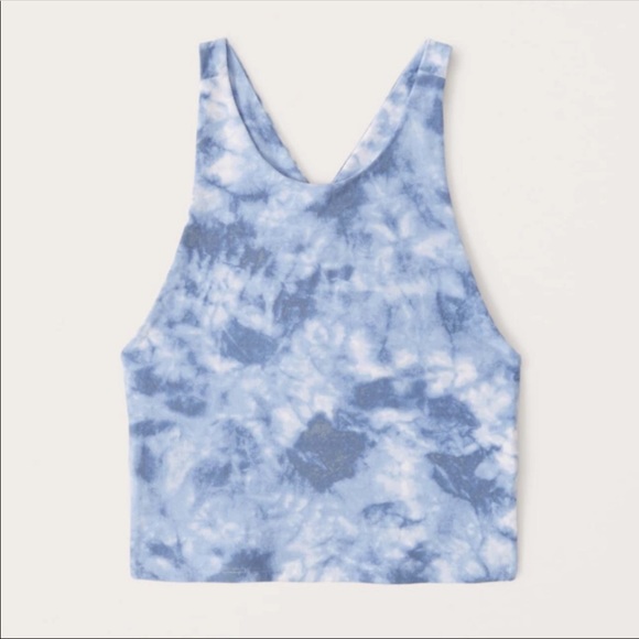Abercrombie Wash Effect Cross Back Cropped Tank NWT - Picture 7 of 12